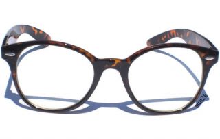 Thin Rounded Frame   RETRO Clear Lens Glasses Hipster Mod Tortoise 