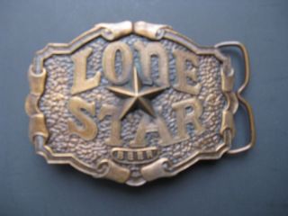 Lone Star~Belt Buckle~Opener~​VINTAGE~Brass Plate BN 75