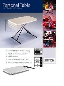 new lifetime personal adjustable folding tv tray table  39 