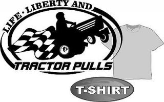 Lawn Tractor Pulling Gardner Tractor T Shirt Life Liberty & Tractor 