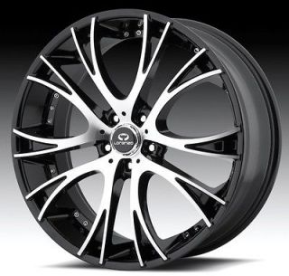 20 inch staggered lorenzo WL034 black wheels rims 5x4.5 5x114.3 +38