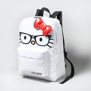 NWT Limited Edition Loungefly Hello Kitty White Geek Backpack with 