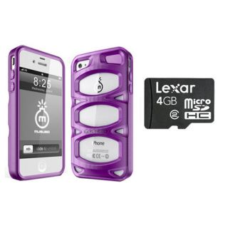 Musubo Double X Case for Apple iPhone 4/4S  Purple/White  w/4GB 