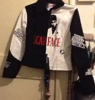 Womens Scarface Race Jacket Black Red And White Size Small
