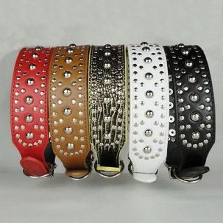 rivet styles 2 inch wide studded collars dog leather collar