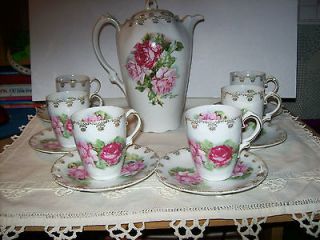   CHILDS TEASET Teapot Cups Cake Plates Rose Mignon Pattern Z S &C