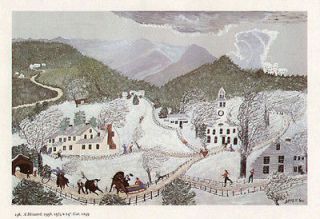 grandma moses print winter snowstorm a blizzard one day shipping