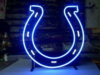   INDIANAPOLIS COLTS FOOTBALL REAL NEON LIGHT BEER SIGN FREE PRIOR SHIP