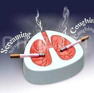 Cool Funny Coughing Screaming Lung Quit Smoking Ashtray Halloween Gift 