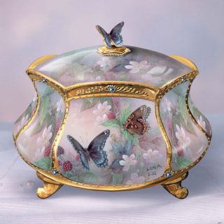 Flights of Fancy Butterfly Trinket Box Lena Liu   Bradford Exchange