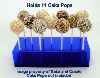 BLUE CAKE POP / POP CAKE / LOLLIPOP PERSPEX ACYRLIC STAND HOLDS 11 