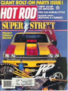 Hot Rod July 1983 Project Chevelle Firebird Daytona Bolt On Parts Rear 