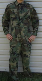 Military Woodland Camo Cold Weather Coveralls Mechanics Size 