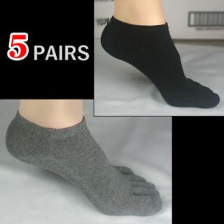 Socks 5Pairs Mens Toe Low cut Ankle No show @U007 [toeA2_mixed_x​5]