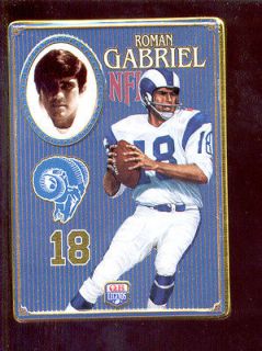   Metallic QB Legends ROMAN GABRIEL Los Angeles Rams Rare Metal Card