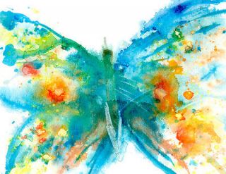 butterfly watercolor print signed by artist Stephanie Kriza