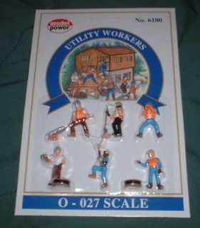 Model Power O Scale UTILITY WORKERS  miniature train people painted 