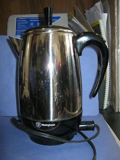Vintage Westinghouse Chrome 8 Cup Electric Percolator Coffee Maker