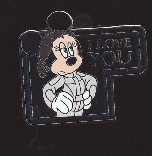DISNEY STAR WARS QUOTES MINNIE MOUSE AS PRINCESS LEIA I LOVE YOU PIN
