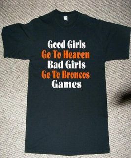 Womens NFL Fan T Shirt  Good Girls Go to Heaven Bad Girls Go to 