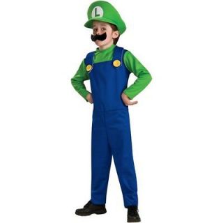   Super Mario Brothers Boy Luigi Halloween Child Costume  Large
