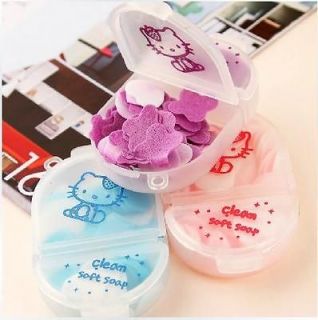 Hello Kitty Hand Face Clean Soap Travel PVC Portable Box Container 