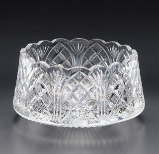 Inch Heritage Crystal Cathedral Castle Scalloped Bowl Waterford City 