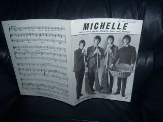 The Beatles Original Sheet Music 1965 MICHELLE Northern Songs . grand 
