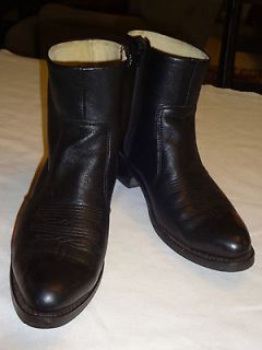 DURANGO MENS WESTERN LEATHER ANKLE BOOT W/ZIPPER SIZE 8D #TR 820 EXC 
