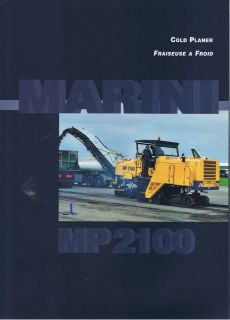marini mp2100 cold planer construction brochure 2005 from united 