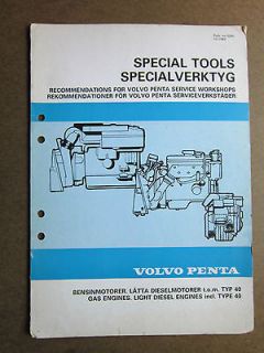 Volvo Penta Light Diesel Engine Type 40 Special Tools Manual