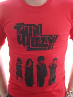thin lizzy phil lynott punk metal shirt small new time