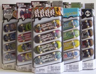TECH DECK   Choose1   Finger Skateboards   Pack4   Various 9yr+ BNIP