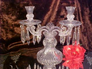 Light Vintage Crystal Candelabra Candle Holder CRYSTALS BEAUTIFUL
