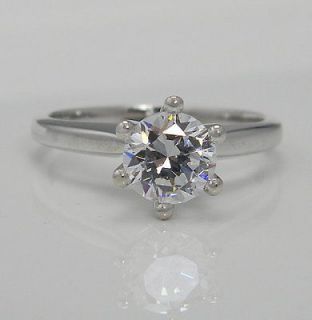 50 CARAT BRILLIANT ROUND CUT 6 PRONG SOLITAIRE ENGAGEMENT RING SOLID 