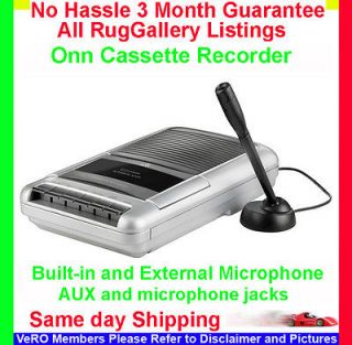   Cassette Voice Recorder Dictaphone Microphone Portable Audio Player