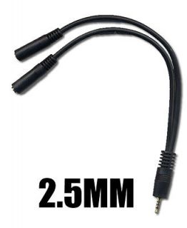5mm 4 POLE Jack Plug to 2 x 2.5mm 4 pole Sockets AV Splitter Cable 