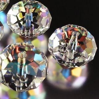 50pcs 12mm clear ab swarovski crystal gems loose beads from