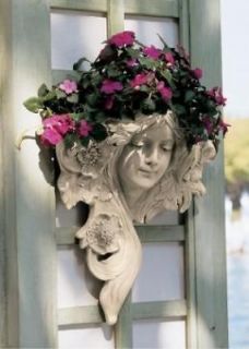 art nouveau french lady wall planter sculpture greenman returns 