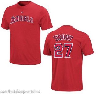 mike trout angels authentic name and number jersey shirt new