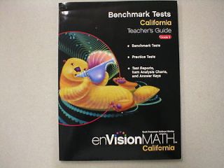 enVision Math Grade 3 California Benchmark Tests Teachers Guide 