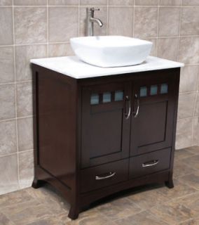 30 bathroom vanity cabinet stone top vessel sink tr 20