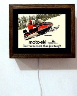 Moto Ski Chimo 440 Moto Ski Snowmobile Dealer Advertising Light 