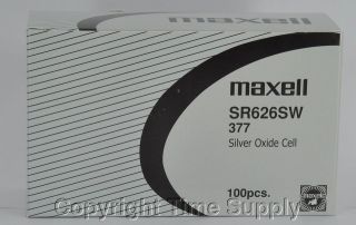 100 maxell 377 sr626sw sr626 v377 sr66 watch battery usa
