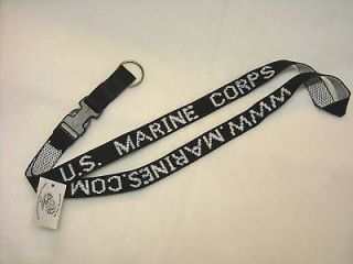 marine corps emboidered lanyard black white  5 99 buy 