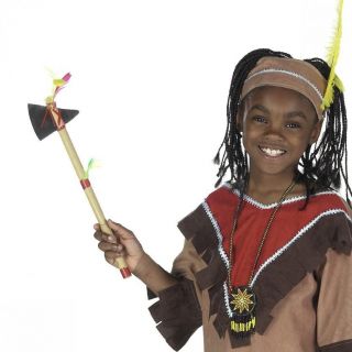 INDIAN TOOLS WEAPON TOMAHAWK AXE TOY CHILD FANCY DRESS ACCESSORY 
