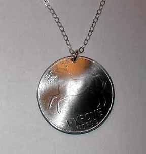 coin jewelry norweg ian fjord horse necklace 