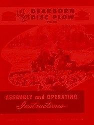 Ford 10 80 Lift Type Disc Plow Owners Assembly Operators Manual FD