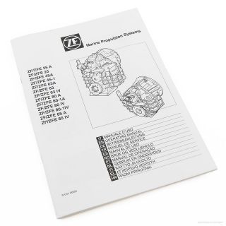 ZF Marine Transmission Owners Operating Manual for 45 63 80 85 Series 