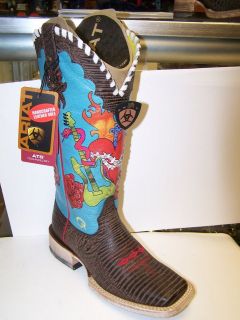new ARIAT 10008769 NEVADA LILLY BROWN LIZARD PRINT LEATHER LADIES 